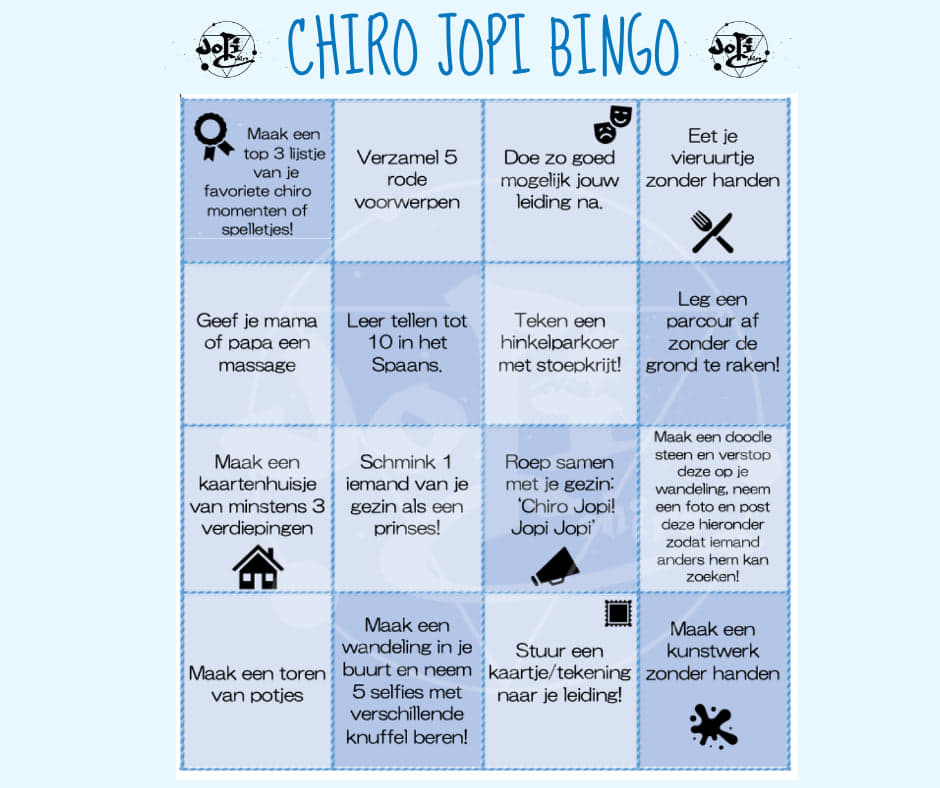 Egomania toevoegen aan troon Chiro-bingo | Spelen